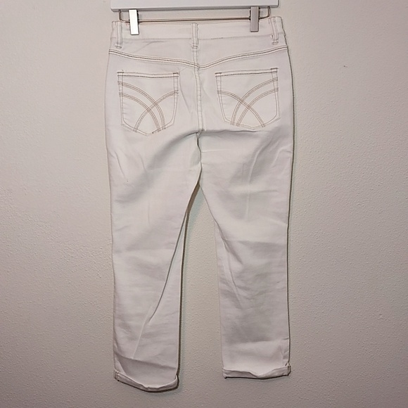 Cache White Denim Jean Capri Pants 2 - Picture 2 of 3
